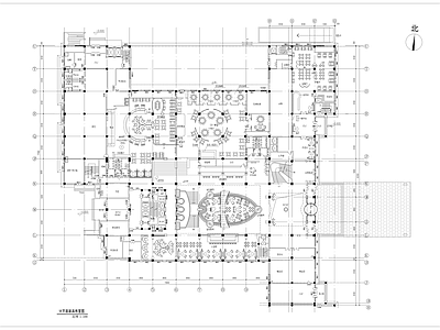大型酒店一层平面施工图
