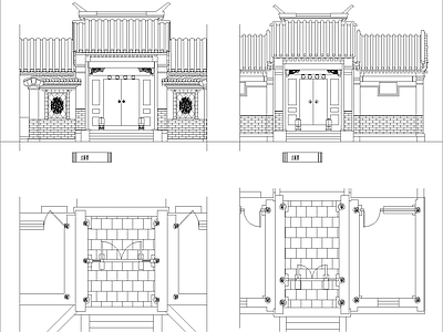 常用中式 雕 CAD素材图块