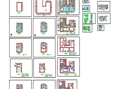 美容院全套装修图 施工图