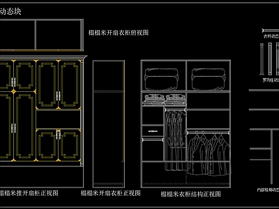 CAD榻榻米衣柜 施工图