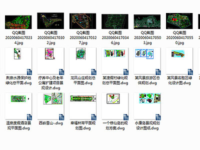 风景区及度假村景观规划设计CAD图纸30套 施工图