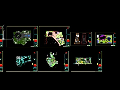 精 9套国外优秀广场景观平面布置图 施工图