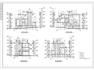 别墅建筑设计 施工图