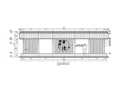 苏式古建筑 双面坡 单柱 仿古廊架 游廊 木结构 木建筑 园林建筑 施工图