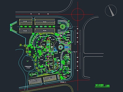 厂区景观规划设计 施工图 工业园区景观