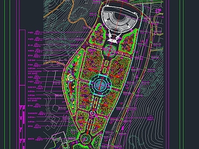 宫廷花园景观总平面图 施工图