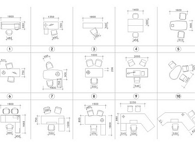 AFSO傅厚民-室内家具家私CAD图块 施工图