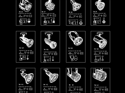 射灯灯具 施工图