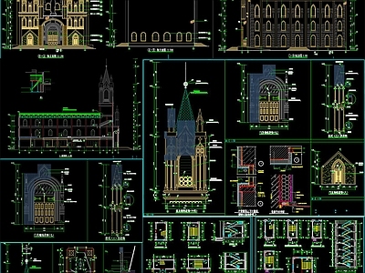 全套教堂建筑 施工图