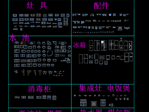 厨房CAD平面图快