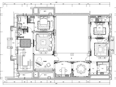 上海绿城·御园·法合别墅样板房施工图设计文本（包含CAD+实景图）