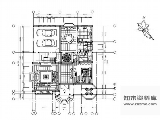 施工图昆明精致典雅双层别墅欧式风格装修图含效果图