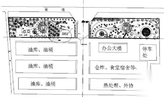 某工厂厂区绿化方案 工业园区景观