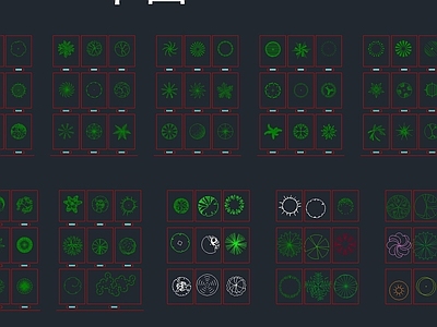 植物平面图块 施工图