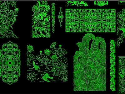 欧式法式雕花CAD图库 施工图