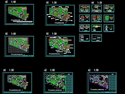 全套日式庭院景观 施工图