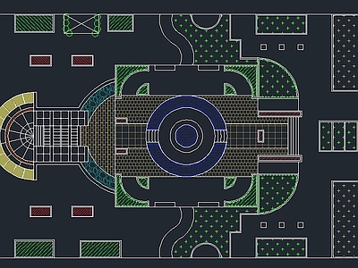 广场绿化设计 施工图