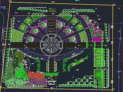 广场绿化规划 施工图