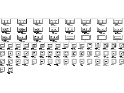开关插座图块 施工图