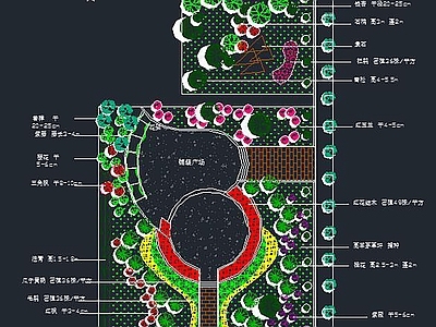 政府广场绿化规划设计 施工图