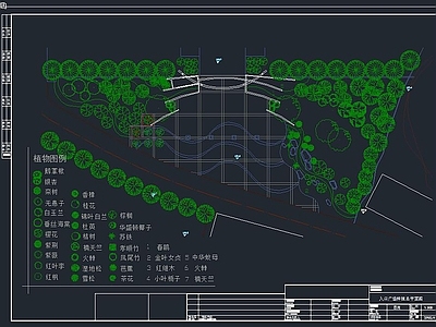 入口广场 景观绿化配置图 施工图
