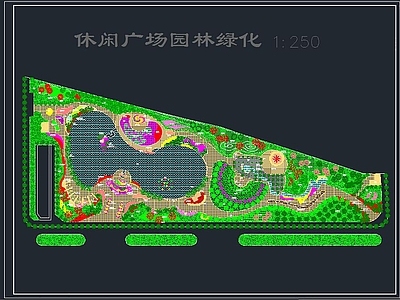 休闲广场园林绿化总平图 施工图