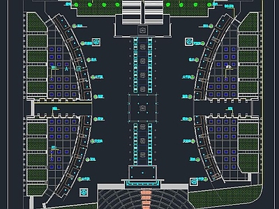 政府广场绿化规划图 施工图