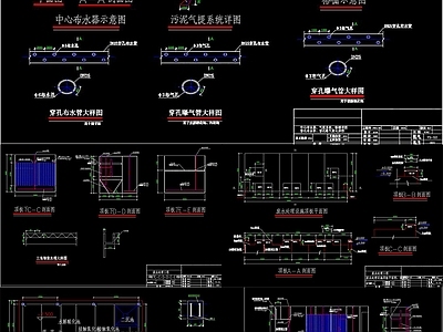 地埋式生活污水 CAD图纸 施工图