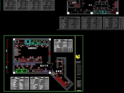 厨房平面布置图CAD图纸 施工图