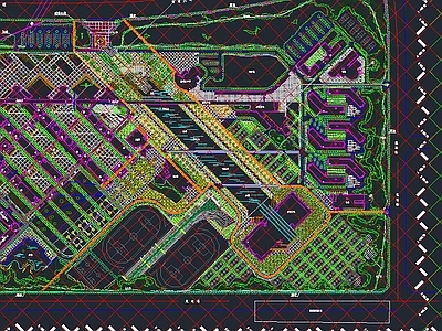 大学校园景观设计总平面 施工图