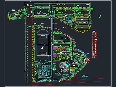 学校景观方案 施工图