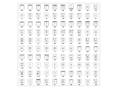 开关插座图块 施工图