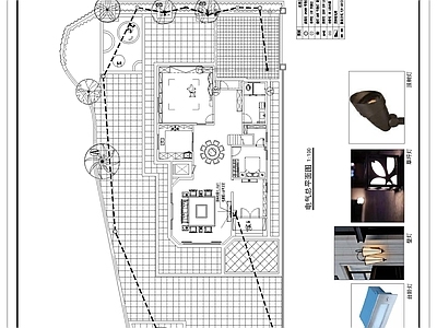 别墅景观施工套图 水电 绿化 园建 施工图