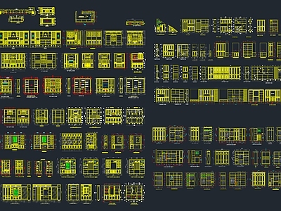 酒柜 书柜 施工图