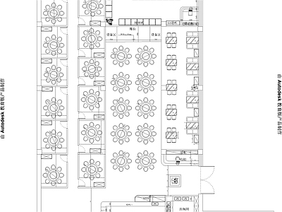 餐厅平面布局图 施工图