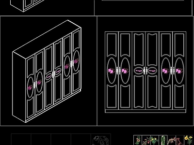 韩式家具花纹CAD图库 施工图