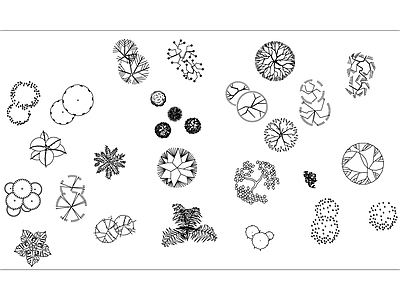 景观植物图块 施工图
