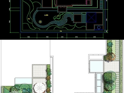 现代别墅花园 彩平PSD CAD 施工图 其他