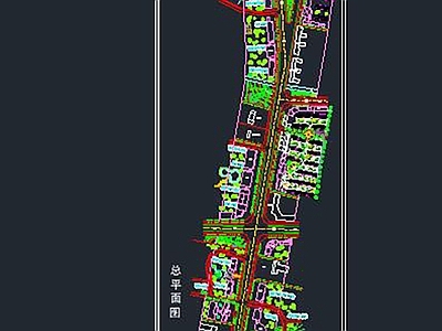 某路沿街概念规划 施工图 交通道路