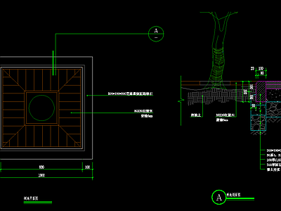 现代树池大样图 施工图 景观小品