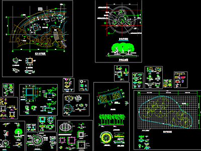 树池 坐凳 凳池 景观座椅CAD合集 施工图 景观小品