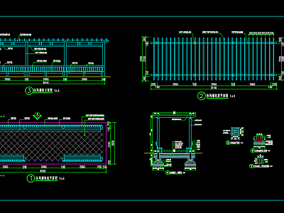 休闲廊架 架详图 施工图