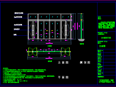 自动门地弹门图纸模版 施工图 通用节点