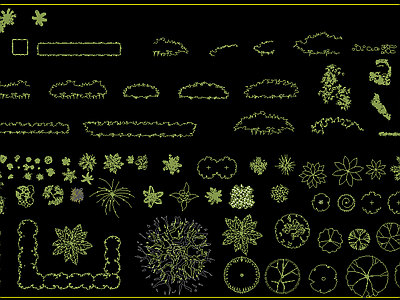 园林景观绿植图库大全 施工图