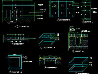 雨水 污水井盖 截水沟大样图 施工图