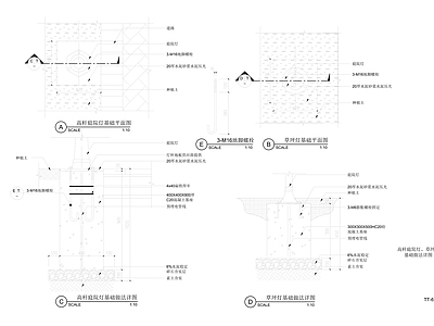 高杆庭院灯 草坪灯基础做法 t8 施工图