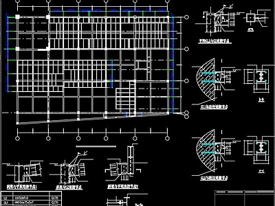 数字大型电影院平面详细cad 施工图