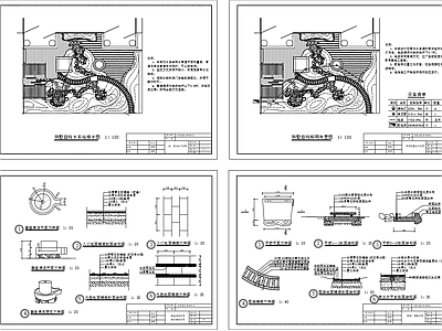 别墅庭院 景观绿化 施工图