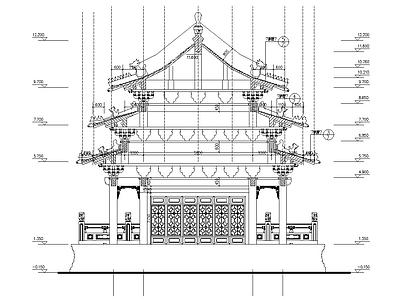 中式仿古建筑 五踩斗拱 大样图 施工图