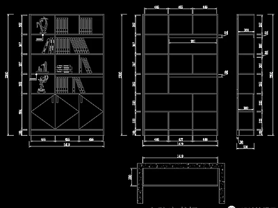 书柜 节点图 施工图 200款